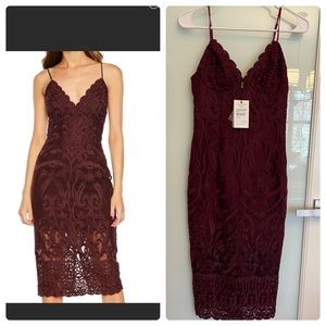 Bardot Lace Spaghetti Straps Burgundy XS Brand New